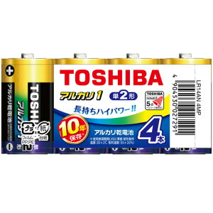 TOSHIBA/���� �A���J�����d�r �A���J��1 �P2�` 4�{�܂Ƃ߃p�b�N LR14AN 4MP