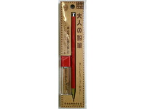 KITA-BOSHI PENCIL/北星鉛筆 大人の鉛筆 彩 茜色 芯削りセット 19960 OTP-680MST