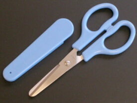 Kimura Knife/木村刃物製作所 キャプ付き子供はさみ ブルー V5-135C