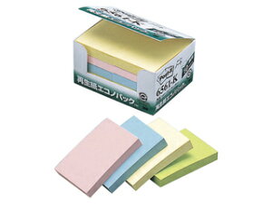 3M スリーエムジャパン Post-it ポストイット 再生紙エコノパック ノート 6561-K 混色4色 縦75×横50mm 100枚 10パッド 21_12mp10 3m_psta