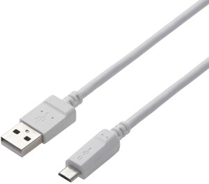ELECOM GR microUSBP[u/2Ao/X^_[h/ʐME[d/1.5m/zCg MPA-AMB2U15WH