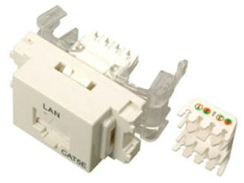 サン電子 LMJ-5ETLW LANモジュラジャック　工具レスタイプ　ホワイト用