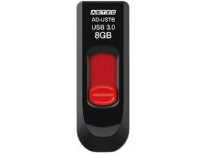 ADTEC �A�h�e�b�N �X���C�h��USB3.0�t���b�V�������� 8GB �u���b�N/���b�h AD-USTB8G-U3