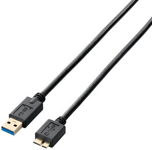 ELECOM �G���R�� USB3.0�P�[�u��(A-microB)/1.0m/�u���b�N USB3-AMB10BK