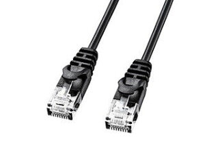 �T�����T�v���C �J�e�S��6�ɍ�LAN�P�[�u�� 0.5m �u���b�N LA-SL6-005BK