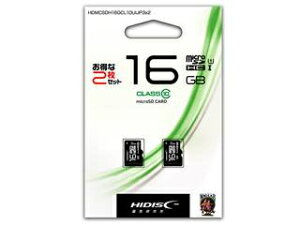HIDISC/�n�C�f�B�X�N 2���g microSDHC�J�[�h 16GB CLASS10 UHS-1�Ή� �ő�Ǎ����x70MB/s HDMCSDH16GCL10UIJP3X2
