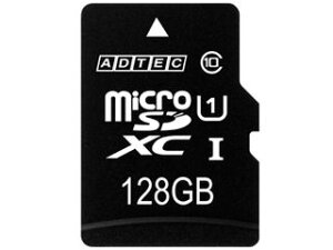 ADTEC �A�h�e�b�N microSDXC�J�[�h 128GB UHS1 SD�ϊ��A�_�v�^�t AD-MRXAM128G/U1