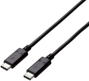 ELECOM �G���R�� USB2.0�P�[�u��/C-C�^�C�v/�F�ؕi/PD�Ή�/5A�o��/1.0m/�u���b�N U2C-CC5P10NBK