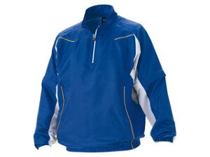 ゼット ZETT BOV515-2511 長袖/半袖切り替え式ハーフジップジャンパー 【M】 (ロイヤルブルー×ホワイト)