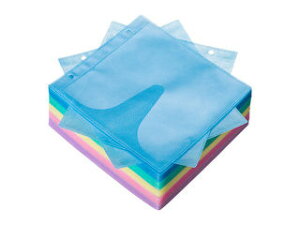 サンワサプライ DVD・CD不織布ケース(リング穴付・5色ミックス) 100枚 FCD-FR100MXN