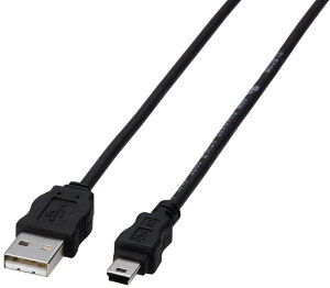 ELECOM �G���R�� EU RoHS�w�ߏ���USB2.0�P�[�u��(A:�~�jB) 1.5m�u���b�N USB-ECOM515