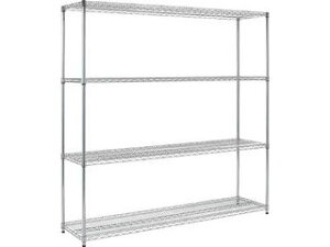 TRUSCO/トラスコ中山 【代引不可】ステンレス製メッシュラック H1838XW1824XD457 4段 TSM-6644