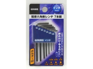 TAKAGI 高儀 GISUKE 儀助 精密六角棒レンチ ホルダー付 (インチ7本組)