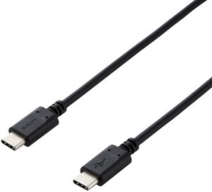 ELECOM �G���R�� �X�}�z�E�^�u���b�g�pUSB�P�[�u��/USB(C-C)/�X�^���_�[�h/PD�Ή�/�F�ؕi/1.0m/�u���b�N MPA-CC10PNBK