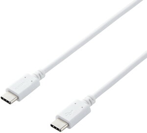 ELECOM �G���R�� �X�}�z�E�^�u���b�g�pUSB�P�[�u��/USB(C-C)/�X�^���_�[�h/PD�Ή�/�F�ؕi/1.0m/�z���C�g MPA-CC10PNWH