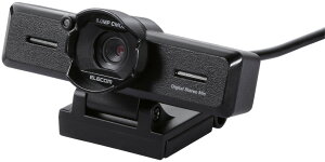 ELECOM �G���R�� Web�J���� PC�J����/800����f/�}�C�N����/�����׃K���X�����Y/�����Y�t�[�h�t UCAM-C980FBBK