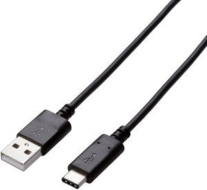 ELECOM �G���R�� USB2.0�P�[�u��/A to C/�F�ؕi/2.0m/�u���b�N U2C-AC20NBK