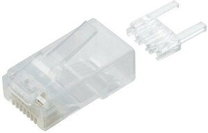 ELECOM �G���R�� RJ45�R�l�N�^/Cat6�Ή�/�P������������/�c���܂�h�~�R�l�N�^/10���� LD-6RJ45T10/T