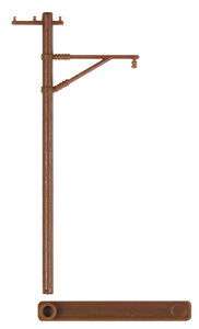 津川洋行 NA-76 単線架線柱キット 茶 (15本入)