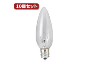 YAZAWA YAZAWA シャンデリア球 C32 E17 60W クリア10個セット C321760CX10