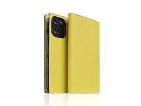 SLG Design SLG Design Neon Full Grain Leather Diary Case for iPhone 13 Pro 手帳型ケース レモン SD22122i13PLM