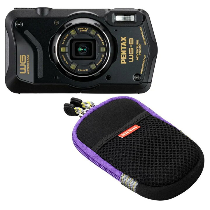楽天市場】PENTAX ペンタックス WG-8 ブラック＋O-CC135 カメラケース 