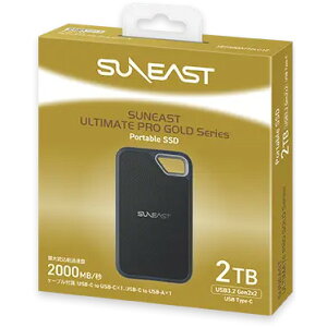 SUNEAST TC[Xg USBڑ|[^uSSD 2TB ULTIMATE PRO GOLD Series Portable OtSSD SEPS0002T2LG1F
