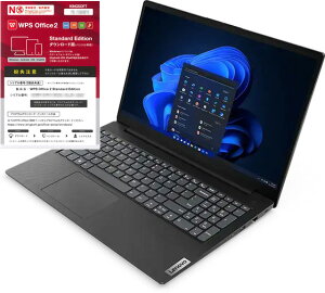 Lenovo m{ 15.6^m[gPC Lenovo V15 Gen 4 (i5/8GB/256GB SSD/Win11Pro/OfficeȂ) 83A1001RJP ȂOffice݊\tguWPS Office 2 Standard EditionvtI