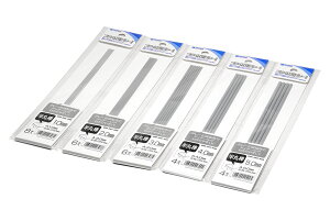 Wave ウェーブ プラ=材料 半丸棒 外径3.0mm 6本入 OM-398