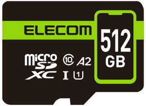 ELECOM GR MicroSDXCJ[h/f[^T[rX2Nt/UHS-I U1 90MB/s 512GB MF-SP512GU11A2R