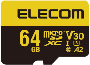 ELECOM GR microSDXCJ[h/ϋv/rfIXs[hNXV30Ή/UHS-I U3 90MB/s 64GB MF-HMS064GU13V3