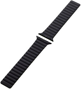 ELECOM �G���R�� Apple Watch 49/45/44/42mm/�o���h/�}�O�l�b�g/�V���R��/�u���b�N×�O���[�� AW-45BDMAGBK2