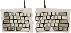 Mistel ミステル MD600 Alpha Rhino エルゴノミック メカニカルキーボード 左右分離型 (英語配列/赤軸) ML-MD600ABT-U-RD/WH