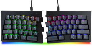 Mistel ミステル MD600 Alpha エルゴノミック メカニカルキーボード 左右分離型 (英語配列/静音赤軸) ML-MD600ABT-U-SR/BK