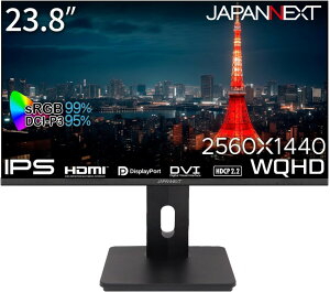 JAPANNEXT �W���p���l�N�X�g WQHD�Ή� 23.8�C���`�t���f�B�X�v���C(IPS/DP/HDMI/DVI-I/�X�C�x��/�����) JN-IPS2380FLWQHD-HSP-N �P�i�w���̂݉i���ꏤ�i�ł���Ε����w���j �N���W�b�g�J�[�h ���������