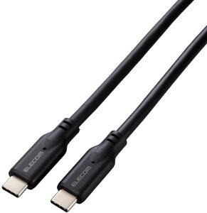 ELECOM GR USB Type-C to USB Type-CP[u/USB10Gbps/100WΉ/X^_[h/0.5m/ubN MPA-CC1G05BK