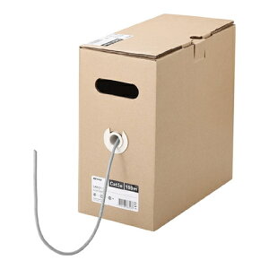 BUFFALO �o�b�t�@���[ Cat5e LAN�P�[�u�� 100m �P�� ���C�g�O���[ BL5E1000LG