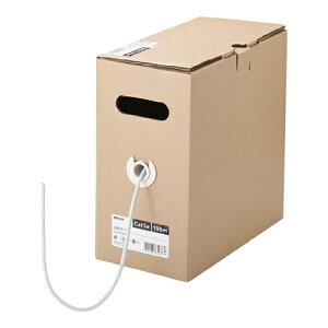 BUFFALO �o�b�t�@���[ Cat5e LAN�P�[�u�� 100m �P�� �z���C�g BL5E1000WH