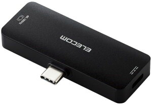 ELECOM GR fϊA_v^/TypeC-HDMI/60Hz/d@\t/PD100WΉ/ubN MPA-CHDMIPDBK