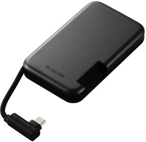 ELECOM エレコム 外付けSSD/ポータブル/USB3.2(Gen2)/Type-C/ケーブル一体型/250GB/ブラック ESD-EPB0250GBK