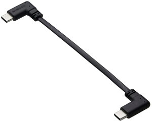 ELECOM GR USB Type-C to USB Type-CP[u/tbg/L/[dp/USB PDΉ/60W/0.1m/ubN MPA-CCLL01BK