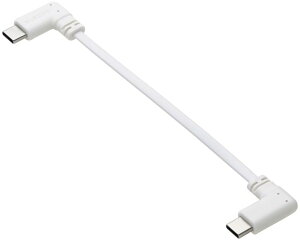 ELECOM �G���R�� USB Type-C to USB Type-C�P�[�u��/�t���b�g/L��/�[�d��p/USB PD�Ή�/60W/0.1m/�z���C�g MPA-CCLL01WH