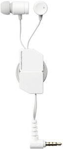 ELECOM エレコム ステレオイヤホン/カナル型/φ3.5mm/マイク付/Fast Music/9.2mmドライバー/巻取/ホワイト EHP-FR10CMWH