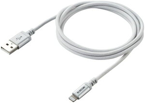 ELECOM �G���R�� ���ϋvLightning�P�[�u�� �z���C�g 1.2m MPA-UALS12WH