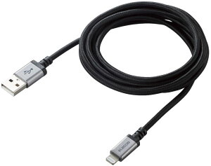 ELECOM �G���R�� ���ϋvLightning�P�[�u�� �u���b�N 2.0m MPA-UALS20BK