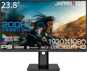 JAPANNEXT WplNXg IPS tHD23.8^tfBXvC Q[~O (200Hz/s{bg/2Nۏ) ubN JN-IPS238G200F-HSP Piŵ݉iꏤiłΕwj NWbgJ[h 