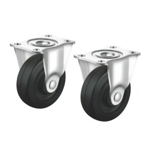 SANWA SUPPLY �T�����T�v���C CST-75E-FIX2 �ėp�L���X�^�[ 75mm�a 2�Z�b�g(�Œ�)