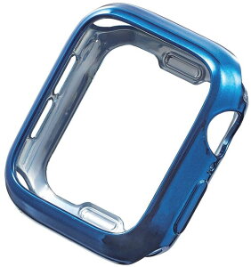 ELECOM �G���R�� Apple Watch 40mm/�\�t�g�o���p�[/���^���b�N�f�U�C��/�l�C�r�[ AW-20SBPUNV