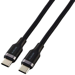 ELECOM �G���R�� USB Type-C to USB Type-C�P�[�u��/USB PD�Ή�/100W�Ή�/�Ȃ߂炩/2.0m/�u���b�N MPA-CC5PSSA20BK