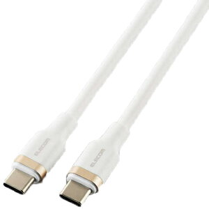 ELECOM �G���R�� USB Type-C to USB Type-C�P�[�u��/USB PD�Ή�/100W�Ή�/�Ȃ߂炩/2.0m/�z���C�g MPA-CC5PSSA20WH